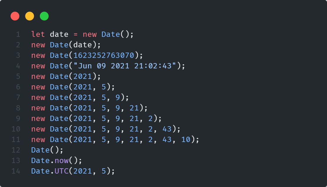 JavaScript Date is an object containing integer that represent time elapsed in milliseconds since 1 January 1970 UTC midnight. It’s implementation is inspired from the early implementations of java.util.Date class. In this article we will learn to different ways to create date instance, min/max representable date, bugs in existing Date API